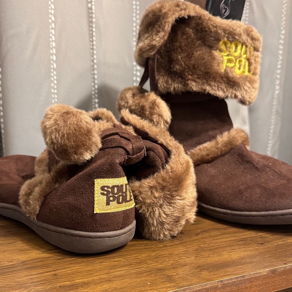 Vintage South Pole Brown Winter Boots with Fur Trim